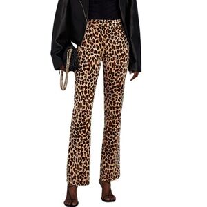 Frame- NWT Velvet Leopard Mini Boot Cut Pants